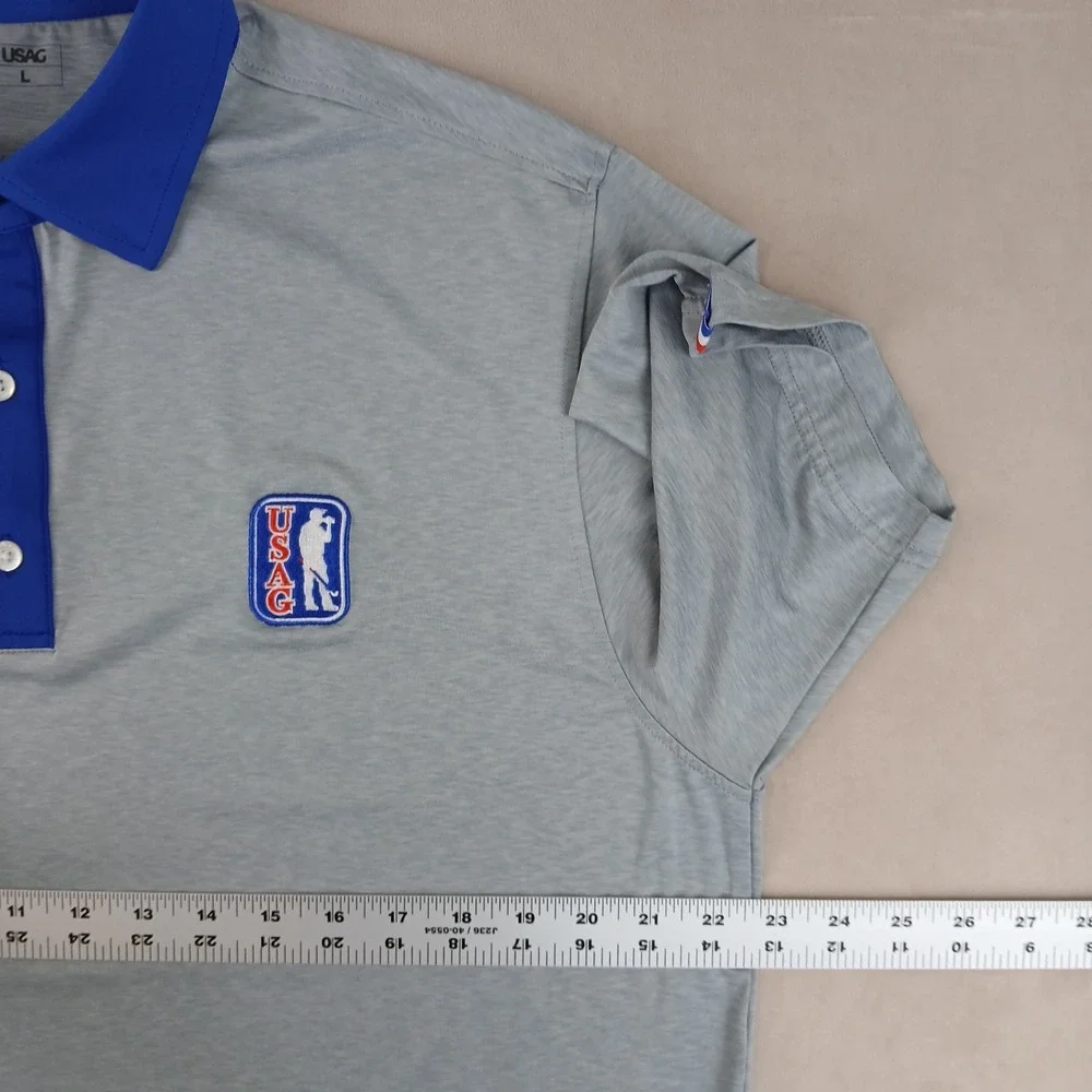 USAG Large Mens Polo Shirt Golf U Suck‎ At Golf 22x30 Embroidered Logo